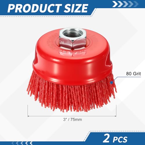 2Pack 3" Wire Brush for Angle Grinder with 5/8"-11 Arbor - size: 3"/75mm