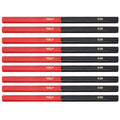 Carpenters Pencil 10Pcs,Hex 2‑Head Red Blue Round Wire Carpenters Pencils with Thickened Core, Woodworking Construction Pencils for Marking Drawing Writing(6.9in)