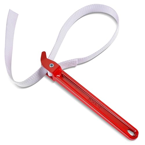 NYXOVA 12" Adjustable Strap Wrench, Heavy Duty Nylon Pipe Wrench