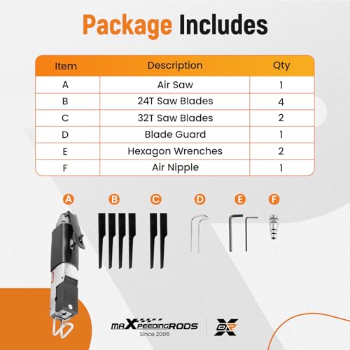 maXpeedingrods Air Reciprocating Body Saw and File Accessories Kit