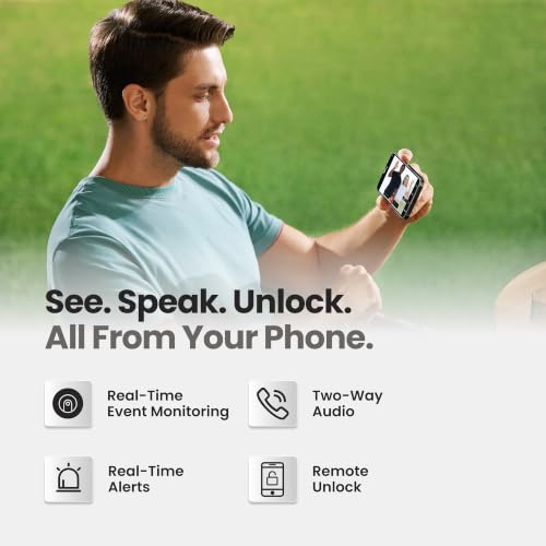Lockin Veno Pro, All-in-One Smart Lock for Front Door - size: Single Battery, style: Palm Vein+32G Local Storage