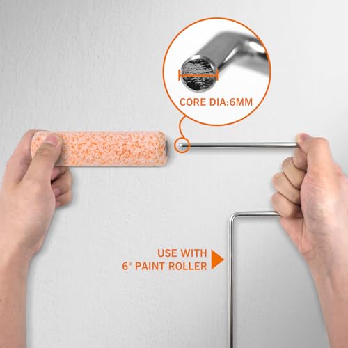 ROLLINGDOG 6" Paint Roller Covers Microfiber Paint Roller Sleeves - color: 8PC Microfiber Roller Sleeves