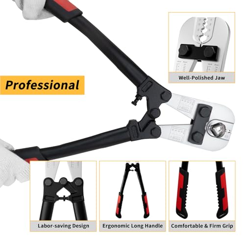 Wire Rope Crimping Tool 1/8'', Steel Crimper & 50pcs Alum. Sleeves