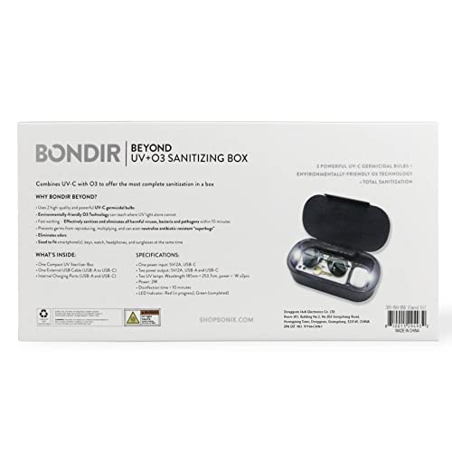 Beyond UV+O3 Sanitizer Box and Universal Charger UV and Ozone Disinfector for Phone, Mask, Makeup Brush, Nail Tool (Almond Oil)