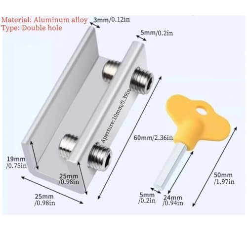 Sliding Window Locks, 5 Pack Aluminum Alloy Window Lock with Key, Security Window Locks for Vertical and Horizontal Sliding Windows, Easy Installation