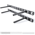2pcs Floating Shelf Bracket Heavy Duty,Decorative Floating Shelf Hardware Hidden Black Metal Fireplace Mantel Brackets Without Jig (18"X4"X1.0" Without Tools) - size: 18"X4"X1.0"