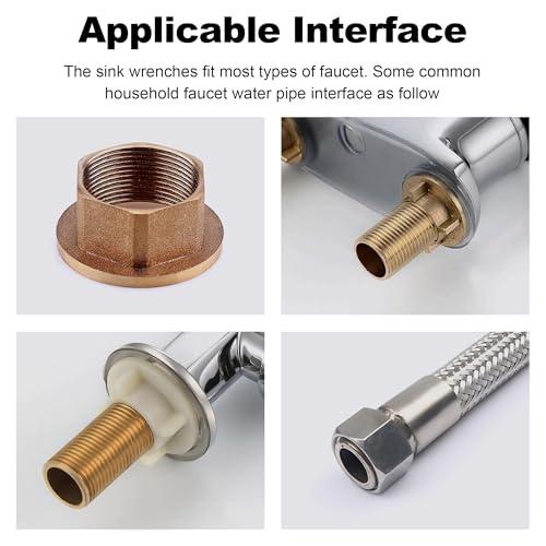 14 in 1 Faucet and Sink Installer, Multifunctional Basin Wrench, Faucet Wrench for Undermount Sink, Kitchen Bathroom Toilet, Ideal for Tight Spaces Installation and Repairs Tools