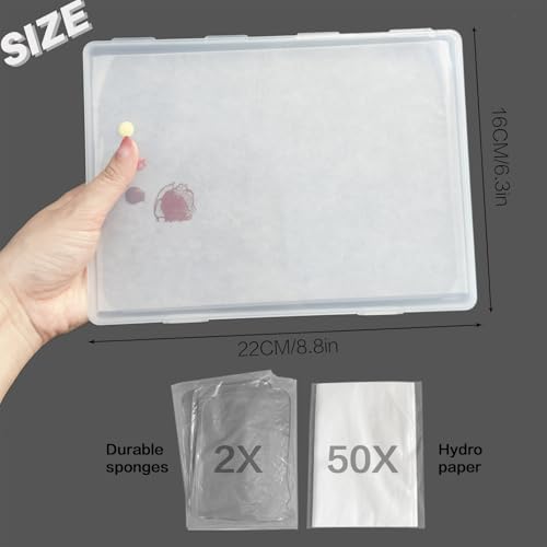 Stay Wet Palette for Acrylic Painting, Wet Pallets for Painting Miniatures Include Wet Pallete Tray, 2 Pcs Sponges and 100 Pcs Hydro Paper to Keep Paint Stay Wet - color: Regular Version