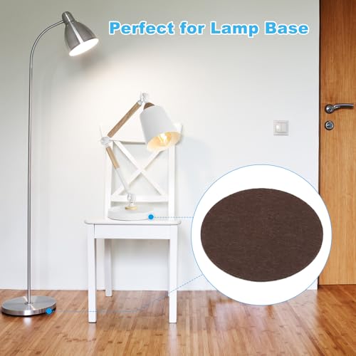 PATIKIL 4 Inch Diameter Lamp Base Felt, 10Pack 2mm Thickness Round Soft Adhesive Non-Slip Anti-Scratch Backed Felt for Lamp Furniture DIY Craft, Coffee - color: Coffee, size: 4 Inch