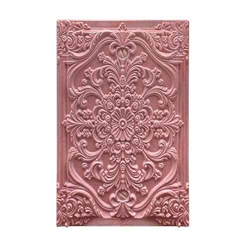 Decorative Light Switch Plate Covers Pink Flower Elegant 3D Floral Embossed 1 Gang No Device Single Blank Outlet Covers Wall Plate Light Switch Cover Plate for Bedroom Home Decor - color: Pink, size: No Blank 1-Gang/ 5 x 3 IN