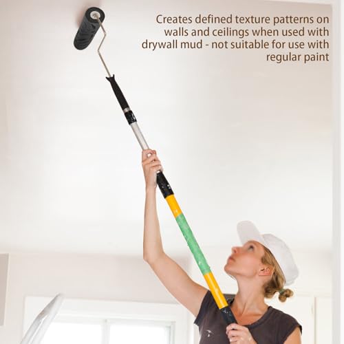 Poinsettia Style Pattern Drywall Texture Roller, 9-inch
