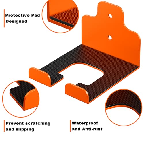 JNIHEEP Garage Organizer Trimmer Rack,Garden Power Tool Hanger,4Pack,Orange - color: Orange 4 Packs