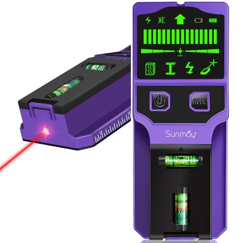 SUNMAY 7-in-1 Stud Finder Wall Scanner with Laser Level