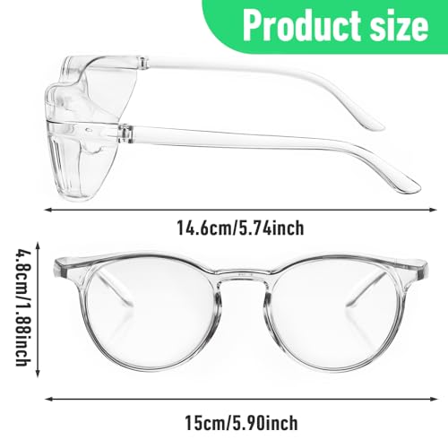 2 Pcs Safety Glasses Anti Fog Goggles Protective Eyewear Blue Light Blocking Anti Dust UV Protection Glasses