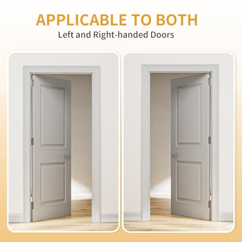 Luxbaro 2 Pack Self Closing Door Hinges, 4 Inch, Adjustable Tension - color: Brushed Nickel-5/8'', size: 4" 2 Pack