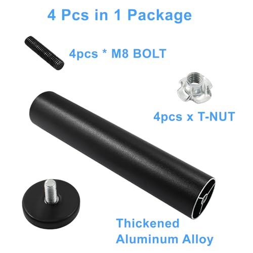 Murtenze 8 Inch Metal Furniture Legs, Black - color: Black, size: 8 inch