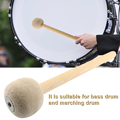 Jiozermi 2 Pcs Drum Mallet, Beige, 13.22 Inches for Drums Snare Drums - color: Beige