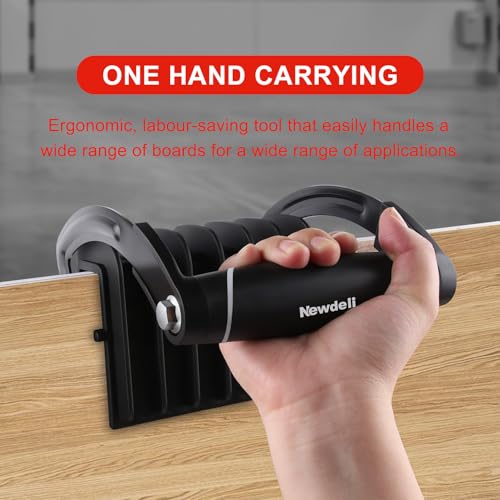 Newdeli Plywood Carrier Professional Panel Carrier Drywall Carrying Tool Plywood Lifting Tool for Wood, Synthetic Cement Board, Sheet Board, Padded, Drywall - Clamping Thickness up to 1 inch - size: 1 Pack - Max to 1 inch