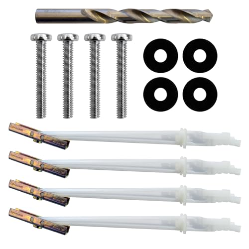 ECHOGEAR Steel Stud TV Mounting Kit for Fixed & Tilt Mounts – Securely Mount TVs up to 175 lbs on Metal Stud Walls – Includes UL-Rated Snaptoggle Anchors, Drill Bit, Screws & Washers