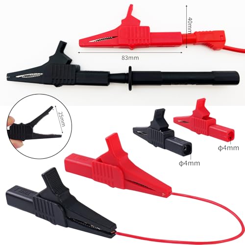 Lead Test Kit, Multimeter Test Leads, 4mm Plug Test Strips, Large Alligator Clips, etc., for Fluke Multimeter Test Lead Kits (13 Pieces) - size: 13-piece