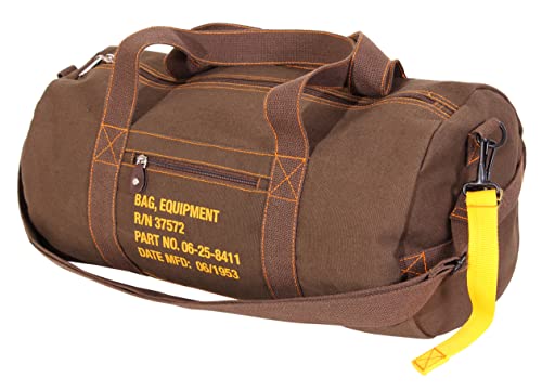 Rothco Canvas Equipment Bag, Heavyweight Cotton Carryall - color: Earth Brown, size: 19 Inches