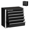 P.I.T. Mini Tool Box,Small Metal Toolbox Organizer with 5 Drawers,Black | 8.6"W X 4.6"D Cute Size,Q235 Steel,Magnetic Locking Mechanism,PVC Drawer Liners - color: Black, size: 5-Drawer