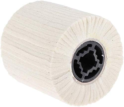 Wool Felt Wire Drawing Wheel Buffer Wheel Buffing Drum Mirror Burnishing Polishing Brush for Rust/Dust Removal,Jewelry/Glass (100X100MM) - size: 100X100MM