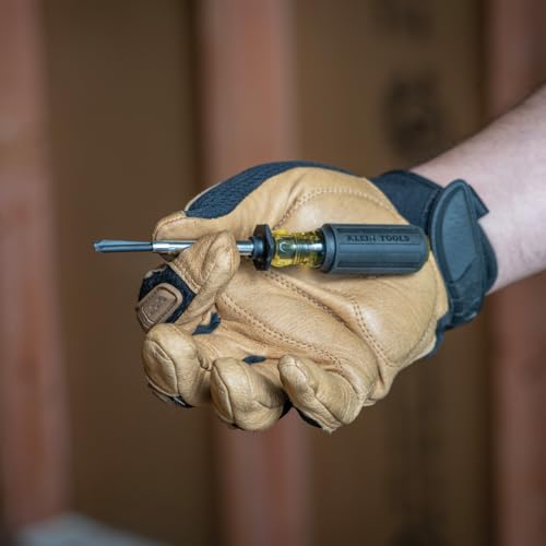 Klein Tools 6013K Slotted Screw-Holding Screwdriver, 3/16-Inch Split-Blade Flat Head Driver, Positive Gripping Action, Cushion-Grip Handle - style: 3/16-Inch Driver