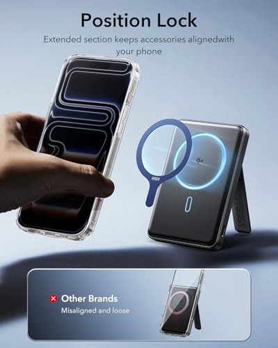 ESR for MagSafe Sticker, MagSafe Ring for iPhone 17, Samsung Galaxy - color: Dark Blue