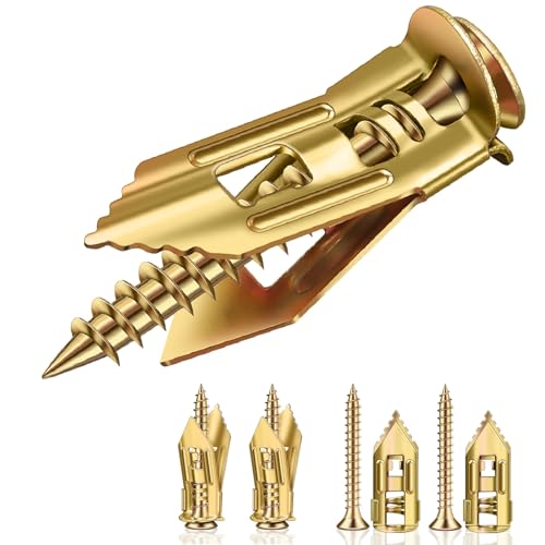 120PCS Self Drilling Drywall Anchors & Screws Kit, Zinc-Plated Metal - size: 120Pcs 0.47X1.38inch