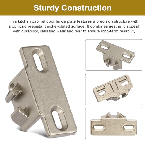 Hinge Mounting Plate Replacement for Blum 1 3/8" Overlay 110 Degree Compact 33 Edge, Edge Mount Plates for Blum Face Frame Overlay Hinge, Hinges for Cabinet Doors, Self Closeing Hinges