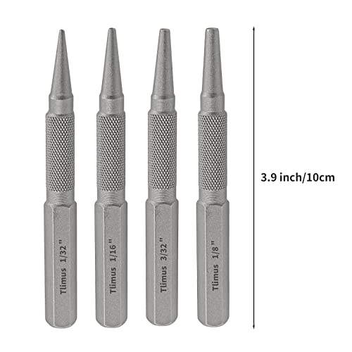 4pcs Nail Setter Punch, Center Punch Set, Nail Driver Tool