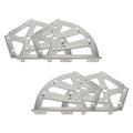 Coshar 4Pcs 3 Layers Shoes Drawer Hinges Fan Shape Shoe Cabinet Rack,Silver | 3 Layers,Stainless Steel Shoe Cabinet Rack Flip Frame, Replacement Fittings, Furniture Parts Hardware - color: Silver, size: 3 Layers