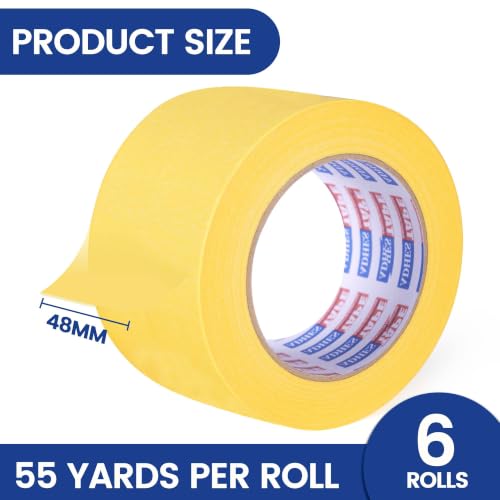 ADHES Yellow Masking Tape Painter Tape 50mm x 50m - size: 36mm x 50m
