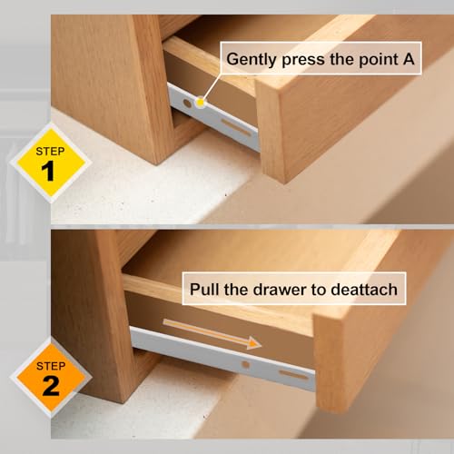 Litoexpe 1 Pair 12" Drawer Slides with Screws - size: 12 Inch