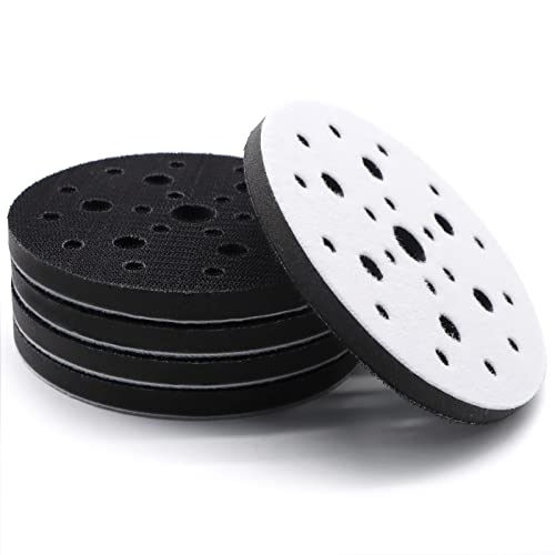 5 Pack 6 Inch 25 Holes Hook and Loop Interface Pads for Orbital Sander - size: 6 inch 25 Hole - 5 Pack