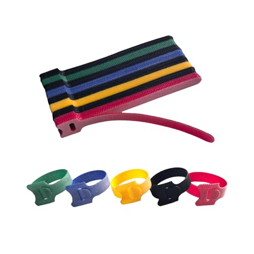 6Inches 160PCS Multi-Colour Reusable Cable Ties Cord Straps Multi-Purpose Wire Ties Cord Wrap Hook and Loop Organizer Cable Management,Adjustable Cord Ties - size: 6inches-160PCS