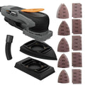 2-in-1 Detail Sander & Palm Sander, Brushless Electric Orbital Sander with 4000-10000 OPM, Dust Collection, 20PCS Sandpapers for Woodworking & Tight Spaces, Ergonomic Symmetrical Design
