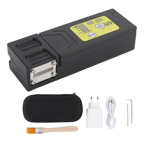 Fiber Optic Thermal Stripper, Automatic Heating USB Charging 2500mAh Battery Aluminum Alloy for Bundle Ribbon and Bare Fibers Professional Use