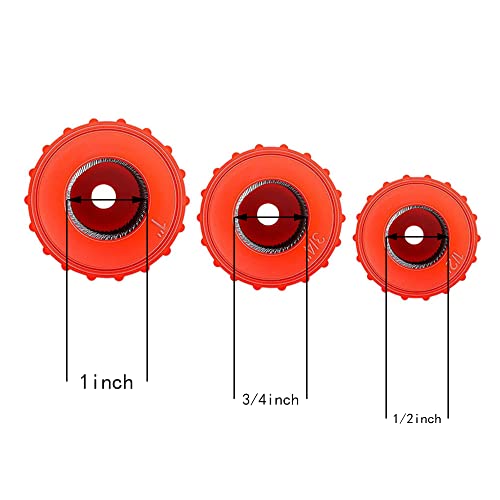 Copper Pipe Cleaner BLLNDX 3PCS 1/2inch, 3/4inch and 1-inch Handy Sized Plumber Brushes, Tube Cleaning Brush