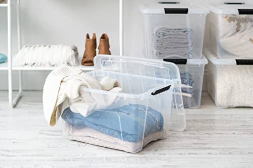 IRIS USA 6 Pack Clear Plastic Storage Bins with Latching Lids, 40 Qt - color: Clear, size: 40 Qt, style: 6 Pack
