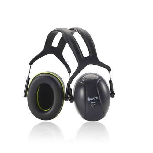 SATA NRR 31dB Hearing Protection Ear Muffs, SNR 37dB Noise Cancelling Headphones, Adjustable Safety Hearing Protector for Gun Shooters, Construction, Mowing