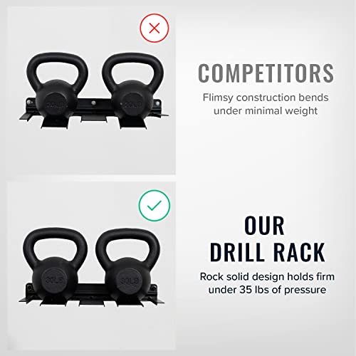 StoreYourBoard Electric Drill Storage Rack, Holds 4 Drills, Hanging Wall Mounted Organizer for Garage, Home, Workshop, Shed - style: Drill Rack