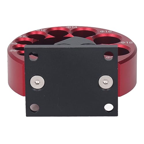 Dowel Maker Jig Kit Round Structure Dowel Maker Jig, Solid Stable Aluminum Alloy emented Carbide Blade Dowel Cutter Plate for Woodworking 8 Holes 8 to 20mm Electric Drill Milling Dowel Auxiliary Tool
