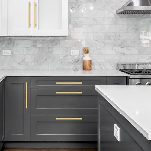 Ravinte Gold Cabinet Handles 10 Inch 10 Pack, Square Cabinet Pulls - size: 10 Inch Hole Centers