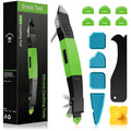 6 in 1 Silicone Caulking Tool Kit, Caulk Grout Remover Tool (Green) - color: Green
