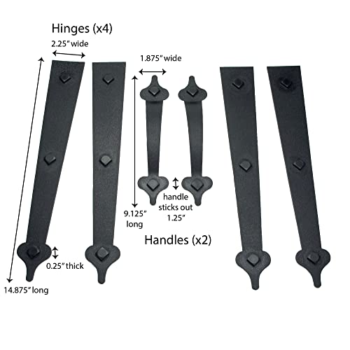 Household Essentials Garage Handle and Hinge Magnets – Decorative Magnetic Hardware Steel Doors, Easy Installation, Durable & Weatherproof, Set of 6 (Pack of 12) - size: Pack of 12, style: Standard Hinges