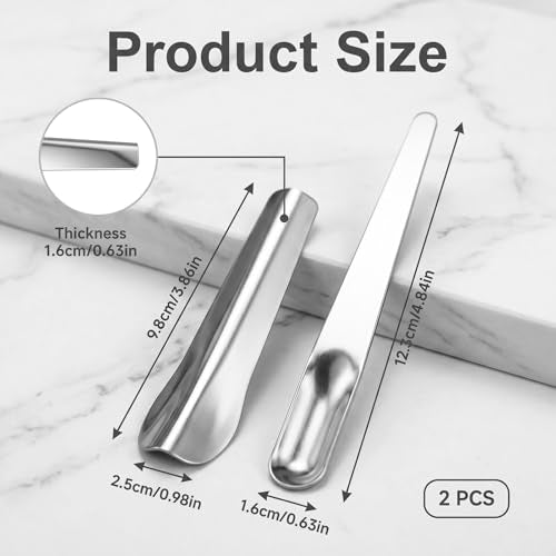 2 Pack Caulking Tool Kit, Metal Caulk Remover & Grout Cleaning Scraper, Silicone Finishing Tools for Wall Tile Gaps, Inside and Outside Corner Sealing Application, Bathroom Kitchen Shower Repair