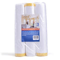 TAPEBEAR Pre-Taped Masking Film, Tape and Drape 9feet x 90feet 3Rolls - size: 2600mm x 27m
