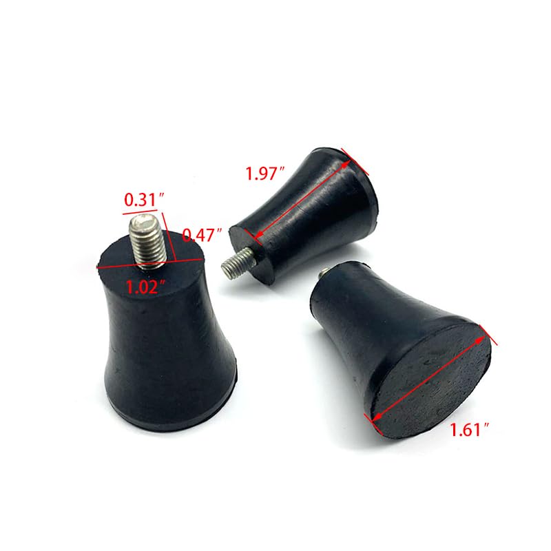 4 PCS 2" Height M8 Adjustable Furniture Legs Feet Pads - size: 2"
